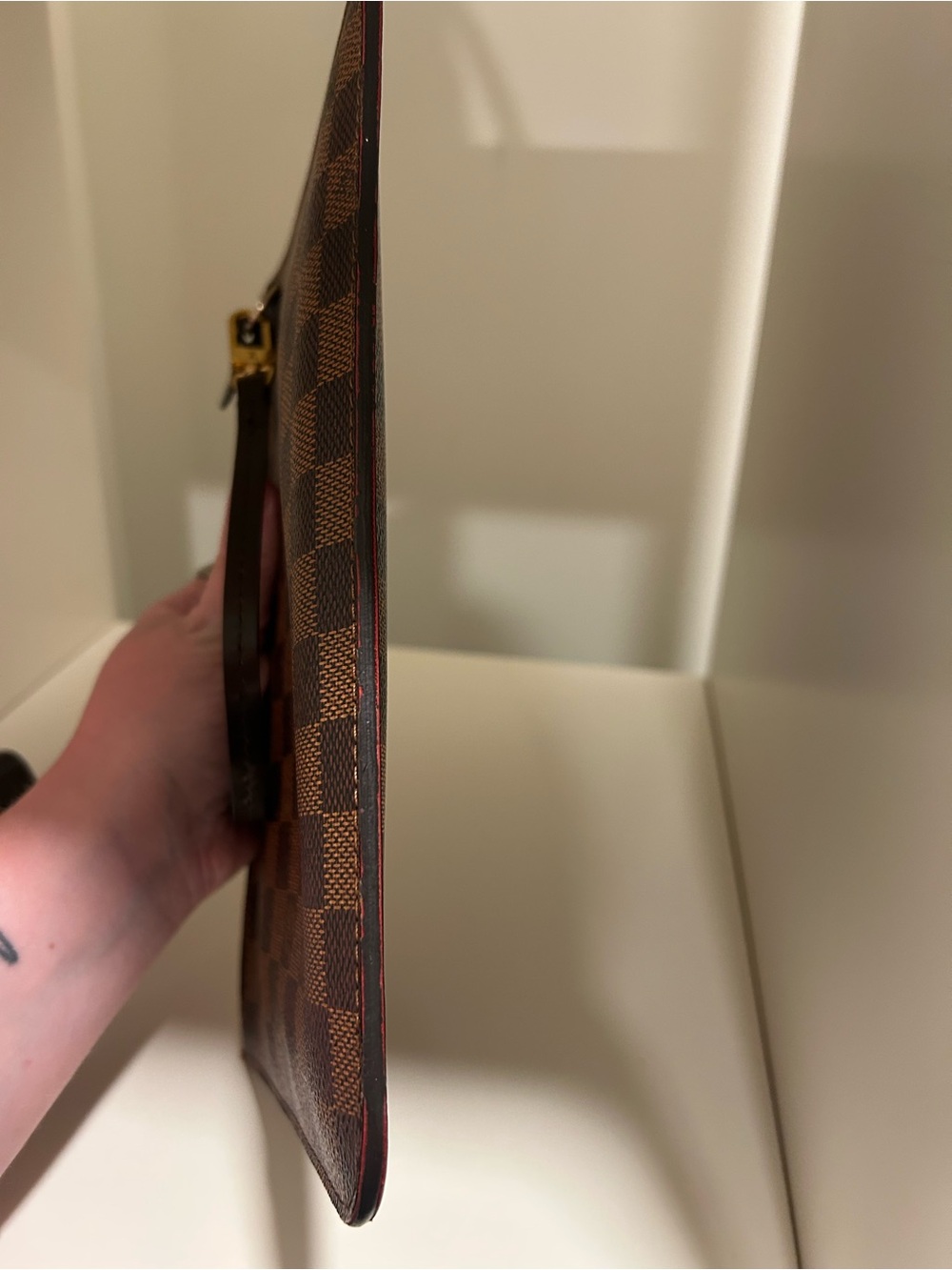 Authentic Louis Vuitton Neverfull Pouchette Wristlet - Picture 10 of 14
